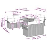 vidaXL Ensemble de canapé de jardin 9 Pièces Beige Poly rotin