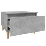 vidaXL Table d'appoint Gris béton 50x46x35 cm Bois d'ingénierie