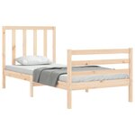 vidaXL Cadre de lit sans matelas bois de pin massif
