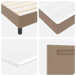 vidaXL Cadre de Lit avec Matelas Cappuccino 140 x 190 cm Faux cuir
