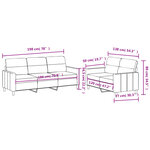 vidaXL Ensemble de canapés 2 Pièces avec coussins Gris clair Tissu