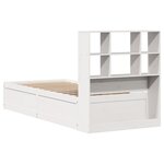 vidaXL Cadre de lit sans matelas blanc 90x200 cm bois de pin massif