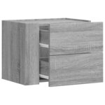 vidaXL Table de chevet murale sonoma gris 45x30x35 cm