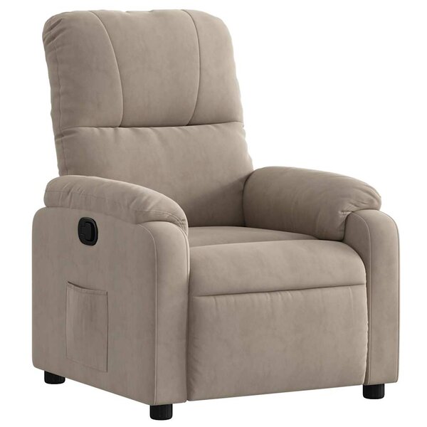 vidaXL Fauteuil inclinable taupe tissu microfibre