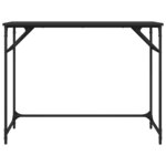 vidaXL Bureau noir 100x45x76 cm bois ingénierie acier enduit de poudre