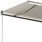 vidaXL Auvent automatique sur pied 350x250 cm Crème
