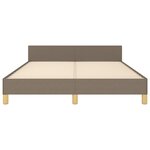 vidaXL Cadre de lit avec tête de lit Taupe 140x200 cm Tissu