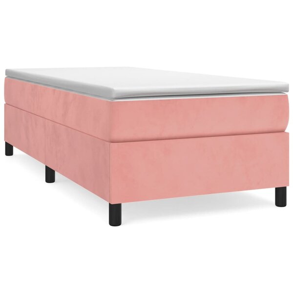 vidaXL Cadre de lit Rose 90x200 cm Velours