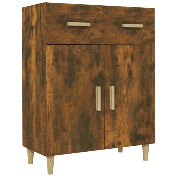vidaXL Buffet Chêne fumé 69 5x34x89 cm Bois d'ingénierie
