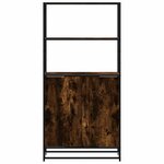 vidaXL Buffet haut chêne fumé 68x35x139 cm bois d'ingénierie métal