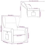 vidaXL Fauteuil inclinable gris nuage tissu