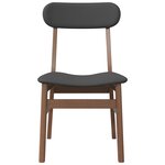 vidaXL Chaises à manger coussins 2 Pièces marron bois massif caoutchouc