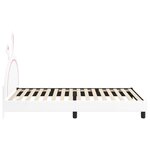 vidaXL Cadre de lit pour enfants avec tête de lit Blanc 90 x 190 cm PU
