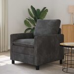vidaXL Canapé Gris foncé 76 x 81 x 87 5 cm Polyester
