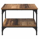 vidaXL Table basse Bois Ancien 55 x 55 x 40 cm Bois d'ingénierie