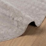 vidaXL Tapis de surface Rond HUARTE Sable Ø 200 CM Polyester