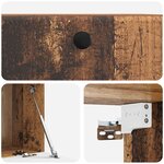 vidaXL Meuble TV mural 59 5 x 41 x 30 cm Bois ancien Bois d'ingénierie