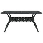 vidaXL Ensemble de salle à manger pour jardin 7 Pièces Noir Aluminium
