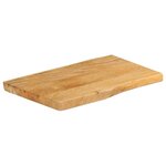 vidaXL Dessus de table 50x40x3 8 cm bord vivant bois massif manguier