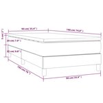 vidaXL Sommier à lattes de lit avec matelas Noir 90x190 cm Similicuir