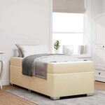 vidaXL Cadre de lit Autre Crème 80 x 200 cm tissu