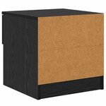 vidaXL Armoire de lit avec tiroir 2 Pièces Chêne noir 40 x 39 x 40cm