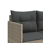vidaXL Chaise longue avec coussins gris clair résine tressée