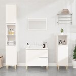 vidaXL Armoire de salle de bain blanc 65x33x60 cm bois d'ingénierie
