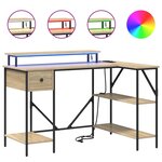 vidaXL Bureau Chêne sonoma 120 x 79 x 86.5 cm Bois d'ingénierie