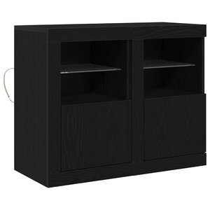 vidaXL Meuble d'appoint 2 Pièces Chêne noir 41 x 37 x 67 cm