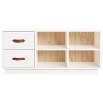 vidaXL Banc à chaussures Blanc 100x34x45 cm Bois de pin massif