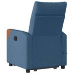 vidaXL Fauteuil inclinable de massage électrique bleu tissu