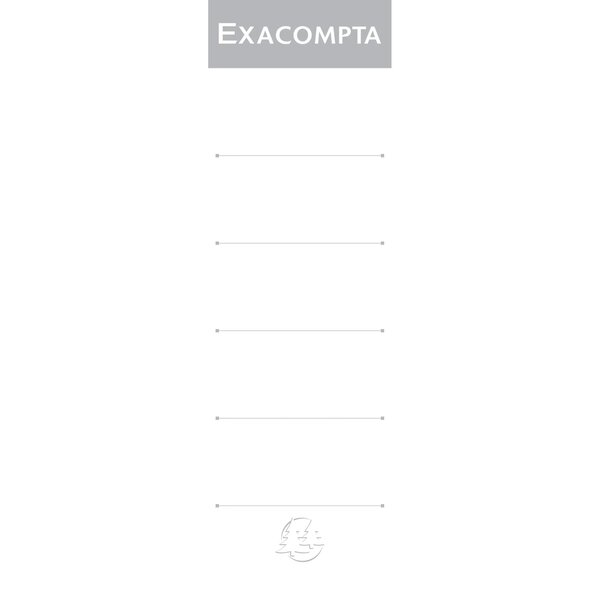 Paquet 10 Étiquettes Classeur A Levier Dos De 80mm - Blanc - Exacompta