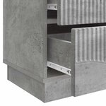 vidaXL Cabinet de chevet avec tiroir Gris béton 43 x 34 5 x 44 5 cm