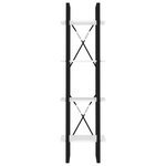 vidaXL Bibliothèque à 4 niveaux blanc 40x30x140 cm bois d'ingénierie