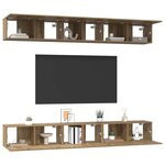 vidaXL Ensemble meuble TV 6 Pièces Chêne artisanal Bois d'ingénierie