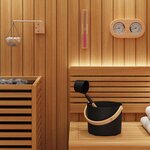vidaXL Ensemble d'accessoires de sauna 5 Pièces Noir