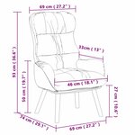 Chaise relaxante vidaXL Noir en faux cuir