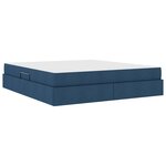 vidaXL Lit avec rangement et matelas Bleu 160 x 200 cm Polyester