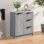 vidaXL Buffet Sonoma gris 60x30x70 cm Bois d'ingénierie