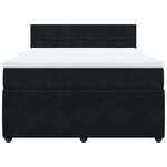 vidaXL Sommier à lattes de lit avec matelas Noir 140x200 cm Velours