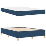 vidaXL Lit à ressorts avec matelas Bleu et Blanc 140 x 190 cm tissu