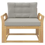 vidaXL Sofa de milieu extérieur Polyester Blanc