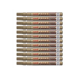 Marqueur PAINT Marker PX21 Pointe conique fine 0 8 - 1 2mm Or x 12 UNI-BALL