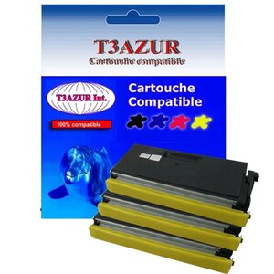 3 Toners compatibles avec Brother TN6600 pour Brother MFC8820D, MFC8820DN  6 000 pages - T3AZUR