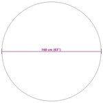 vidaXL Tapis de surface Rond Moiré HUARTE Naturel Ø 160 CM Polyester