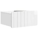 vidaXL Cabinet de chevet mural 2 pc Blanc brillant 49 x 34 5 x 24 cm