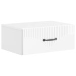 vidaXL Cabinet de chevet mural 2 pc Blanc brillant 49 x 34 5 x 20 cm