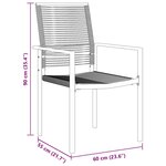 vidaXL Ensemble de salle à manger pour jardin 7 Pièces Noir