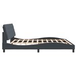 vidaXL Cadre de lit sans matelas gris foncé 200x200 cm velours
